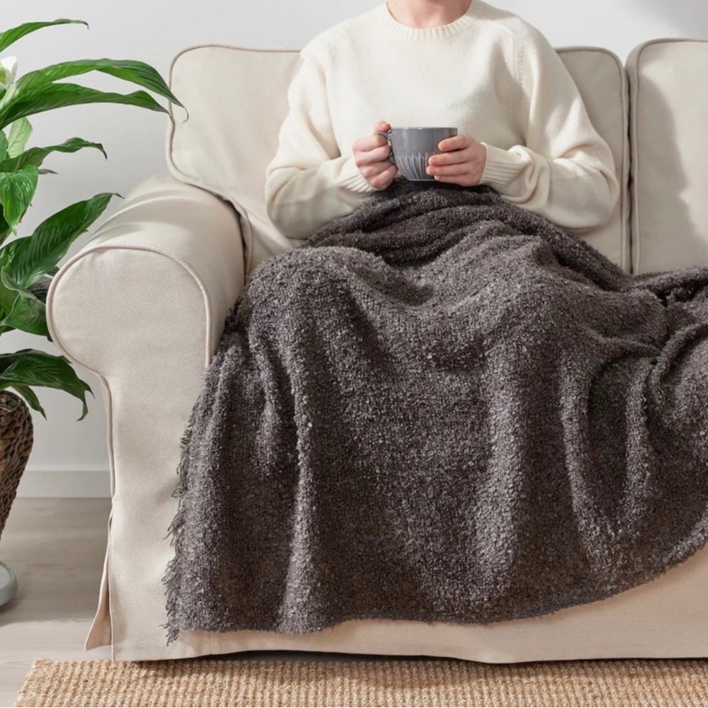 SANDBRODD Anthracite Throw Blanket